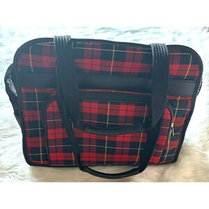 Jazzy by Sherpa Red Tartan Park Avenue Plaid Dog Tote Carrier